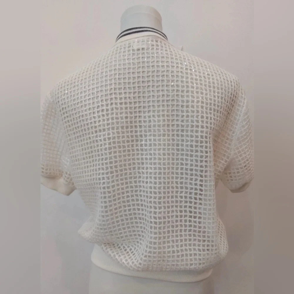 🔥BRUNELLO CUCINELLI
Netted Polo Shirt with Contrast Stripes/Size Large/MP $3850🔥 - Picture 10 of 13